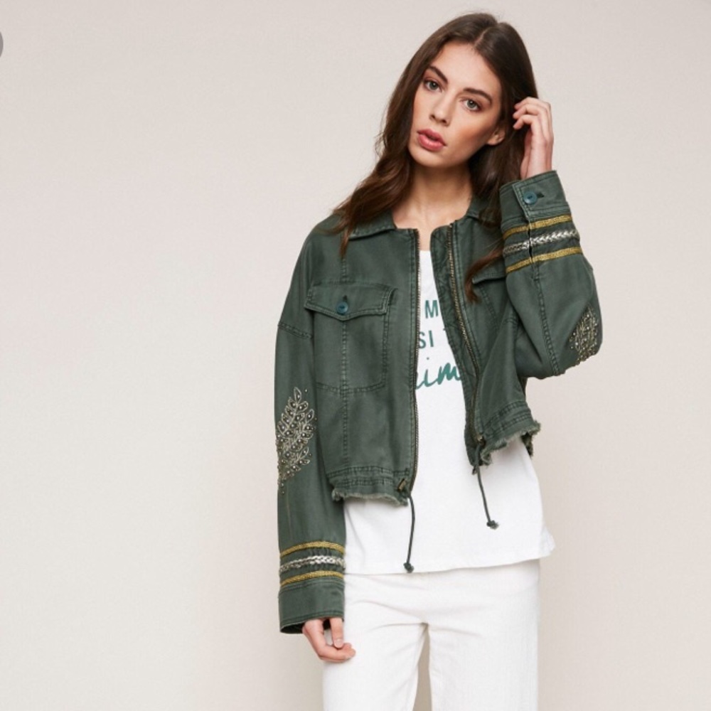 Free People studded military jacket NWT